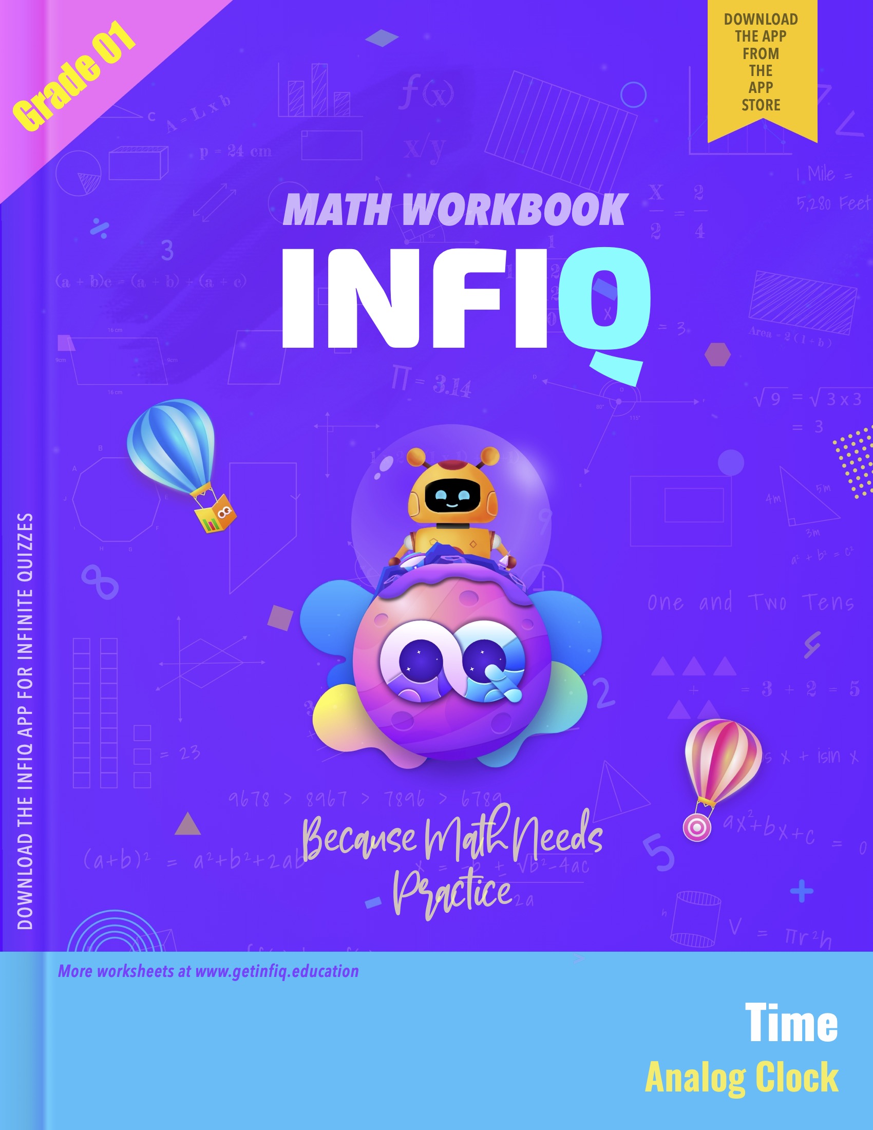 Grade 1 Math: Time - Analog Clock Workbook