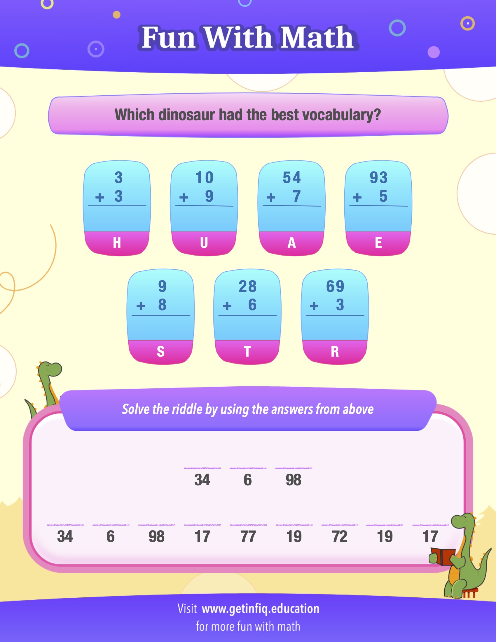 Grade 1 Math Riddle